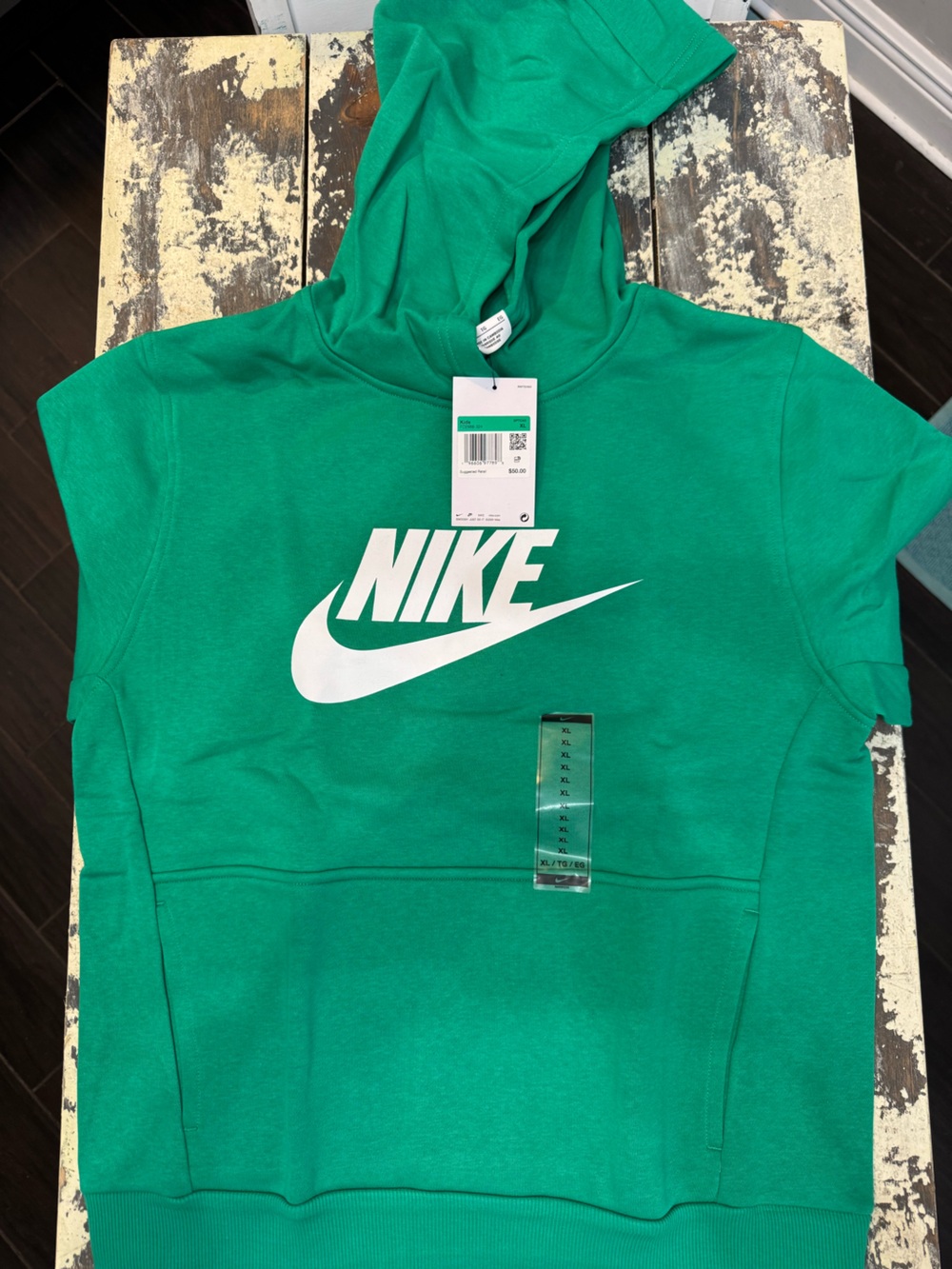 Kids Unisex XL Nike Kelly Green Hoodie
